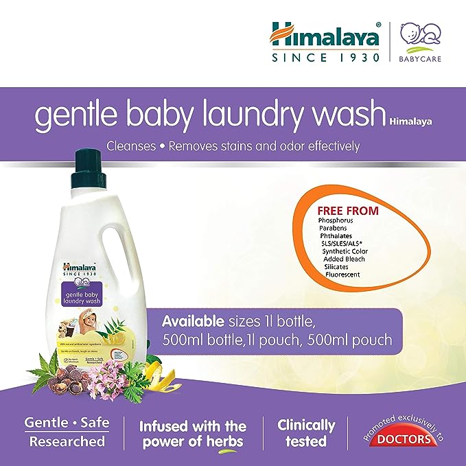 Himalaya Gentle Baby Laundry Liquid Wash 500 ml (Pouch) Himalaya Gentle Baby Laundry Liquid Wash 500 ml (Pouch)